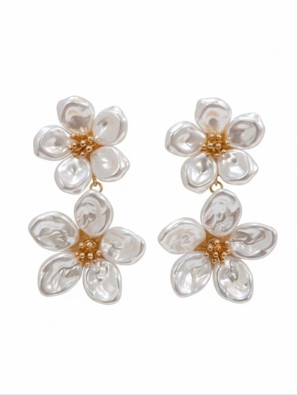🤍▪️Piper K ▪️White Floral Earrings